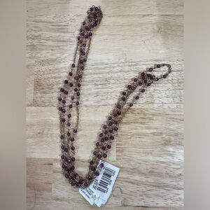 Gold and Purple Beaded Necklace